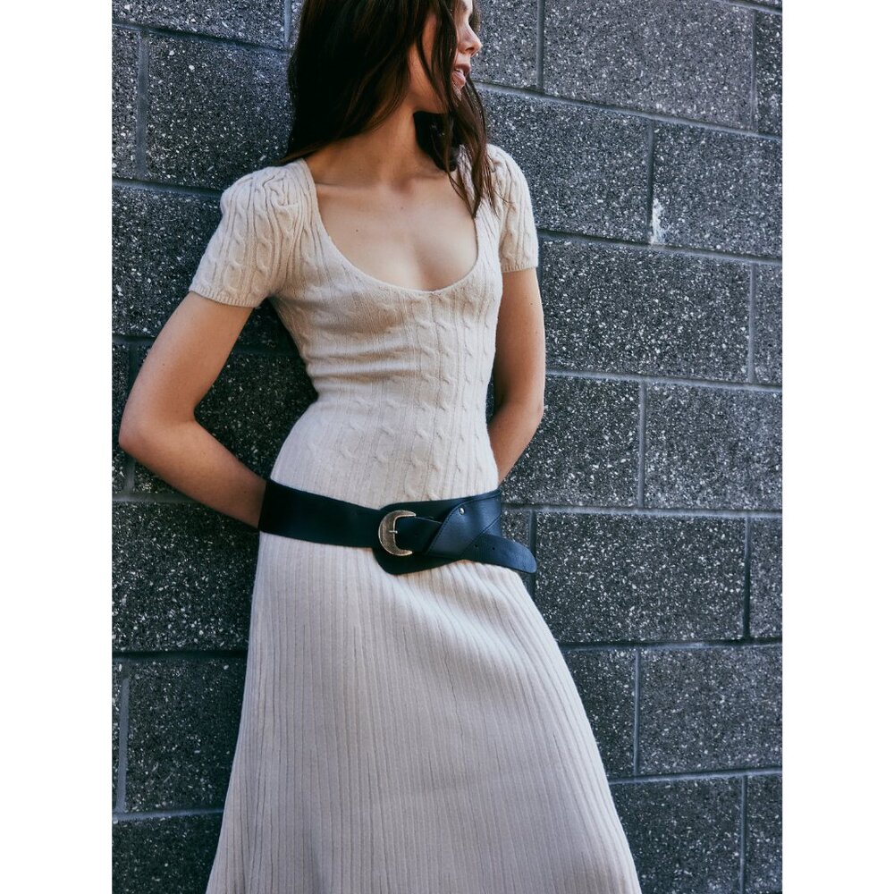 FREE PEOPLE Madsen Midi Dress / Oatmilk - Picture 7 of 10